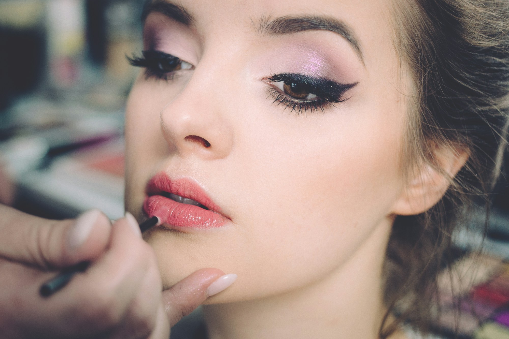 Soft focus portrait — finished bridal look